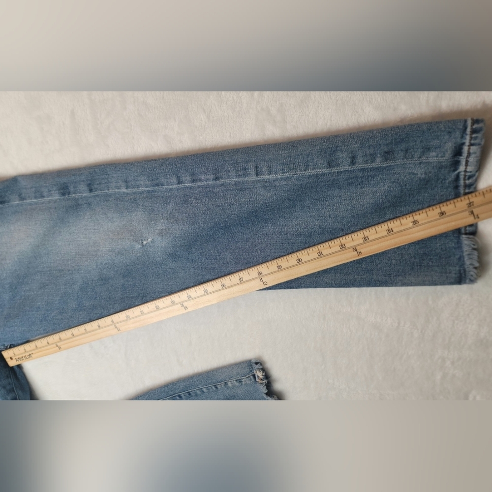 Citizens Of Humanity Emerson Slim Boyfriend Jean Sz 27 Distressed Raw Frayed Hem - Picture 5 of 15